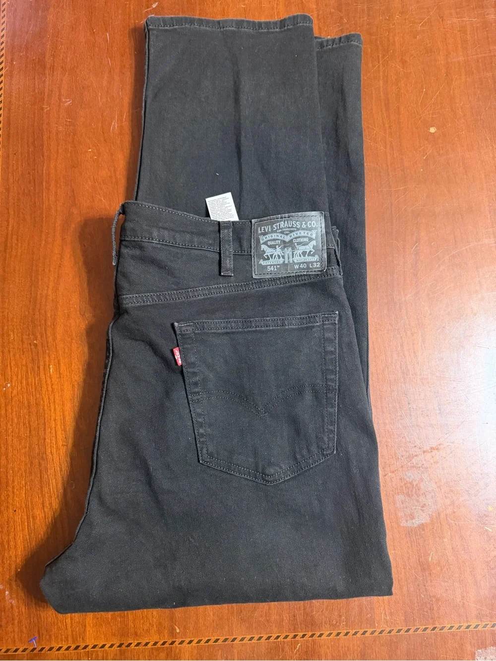 Levi's 541 Athletic Taper Jeans Mens 40x32 Black Denim Stretch
